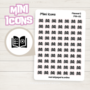 Planner Notebook Icon Sticker Sheet | Mini Icons Sticker for Journal Planner