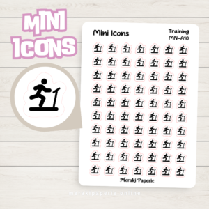 Training Icon Sticker Sheet | Mini Icons Sticker for Journal Planner